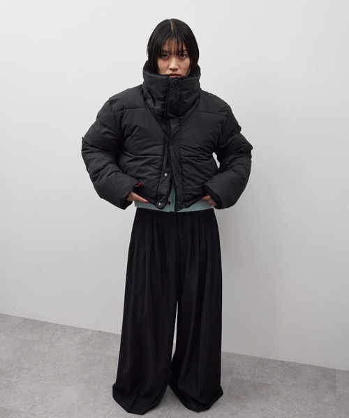 HANNE ダウンコート ダウンジャケット リバーシブルパディングショート