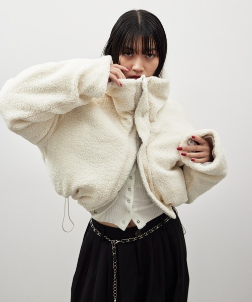 HANNE ダウンコート ダウンジャケット リバーシブルパディングショート