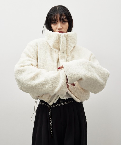 HANNE ダウンコート ダウンジャケット リバーシブルパディングショート
