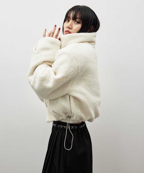 HANNE ダウンコート ダウンジャケット リバーシブルパディングショート 