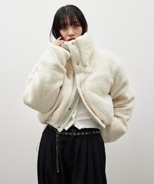 HANNE ダウンコート ダウンジャケット リバーシブルパディングショート