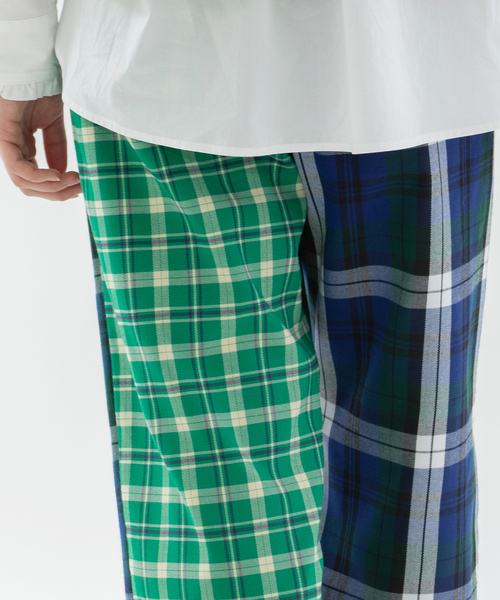 nop de nod（ノップドゥノッド） パンツ miscチェックストレートパンツ