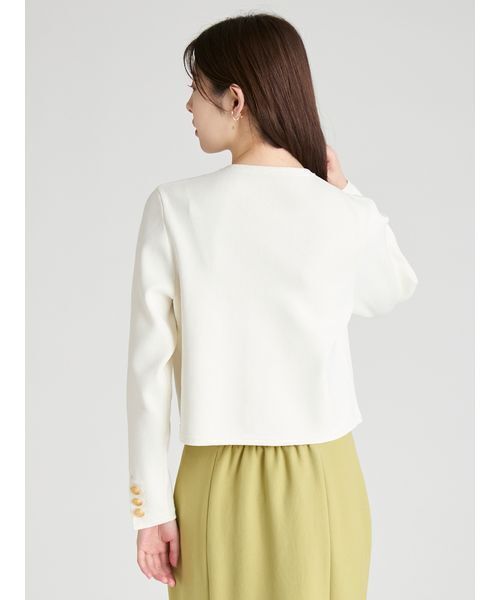 CELFORD（セルフォード） ジャケット ノーカラージャケット トリム総針