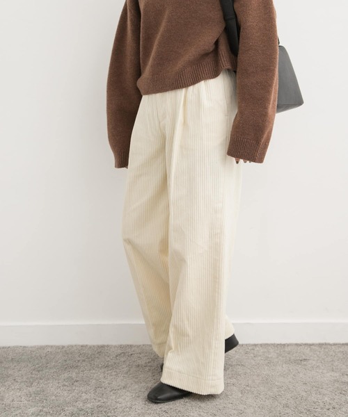 「URBAN RESEARCH DOORS」 コーデュロイパンツ MEDIUM アイボリー レディース_画像2