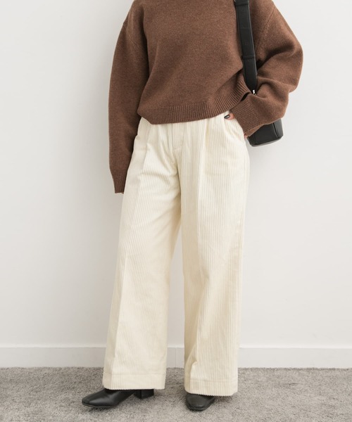 「URBAN RESEARCH DOORS」 コーデュロイパンツ MEDIUM アイボリー レディース_画像3