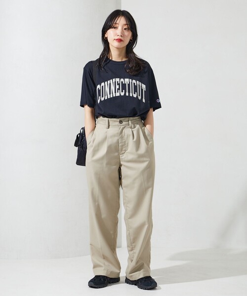 「FREAK'S STORE」 「champion」半袖Tシャツ LARGE オフホワイト レディース_画像5