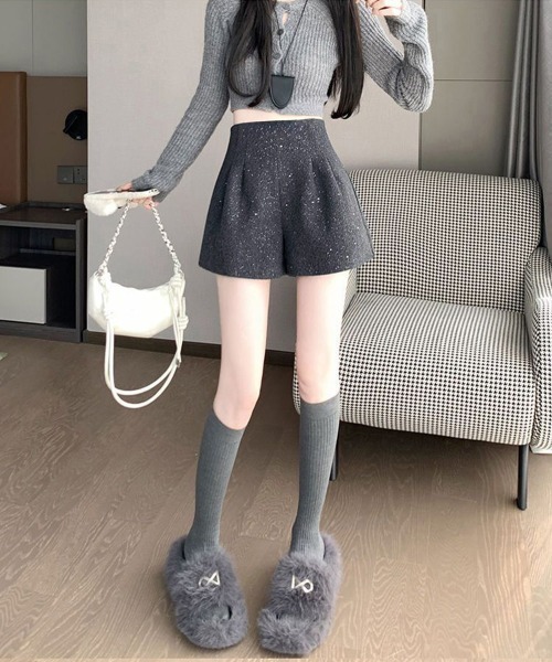 miniministore（ミニミニストア） パンツ ラメツイード風ショート