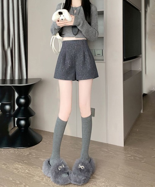 miniministore（ミニミニストア） パンツ ラメツイード風ショート
