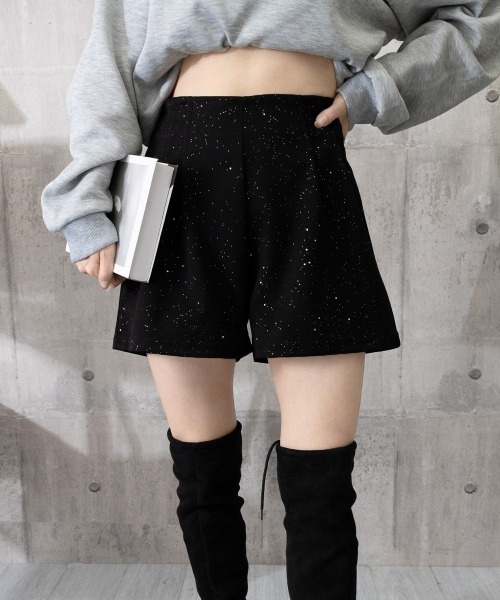 miniministore（ミニミニストア） パンツ ラメツイード風ショート