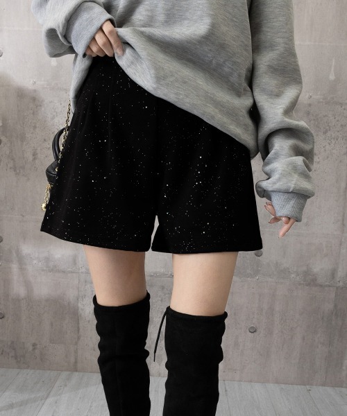 miniministore（ミニミニストア） パンツ ラメツイード風ショート
