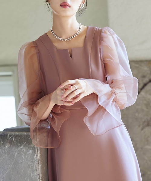 ルイルエブティック　ピンクドレス RUIRUE BOUTIQUE（ルイルエブティック） 長袖ワンピース M ピンク