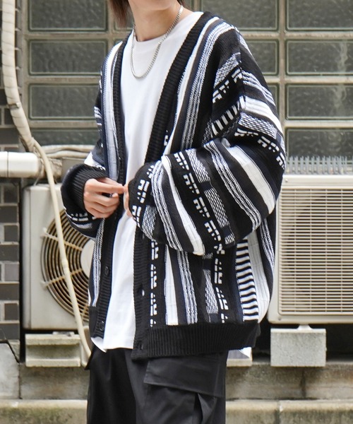 「Confirm」 ニットカーディガン M ホワイト系その他 メンズ_画像5