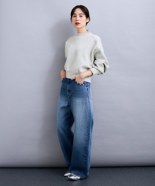 「LE CERCLE par rope'」 長袖カットソー FREE ネイビー レディース_画像5