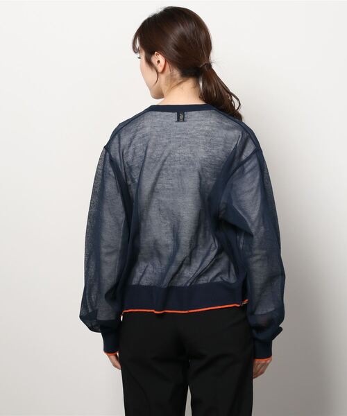 「6」 カーディガン FREE ネイビー レディース_画像3