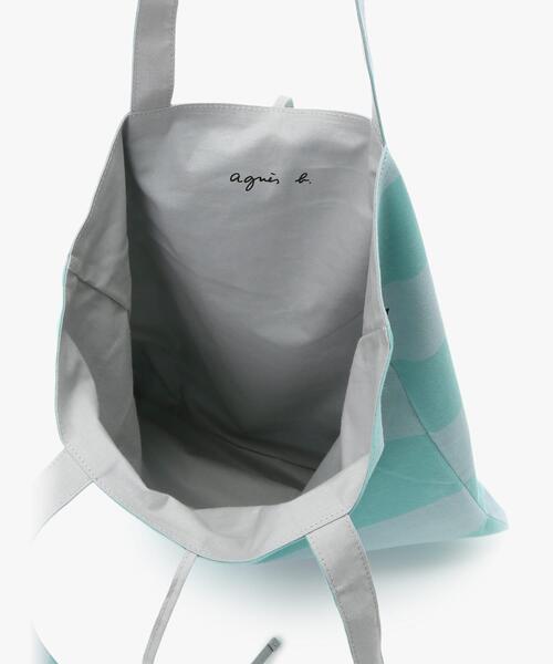 agnes b.（アニエスベー） トートバッグ 細ボーダー コットン