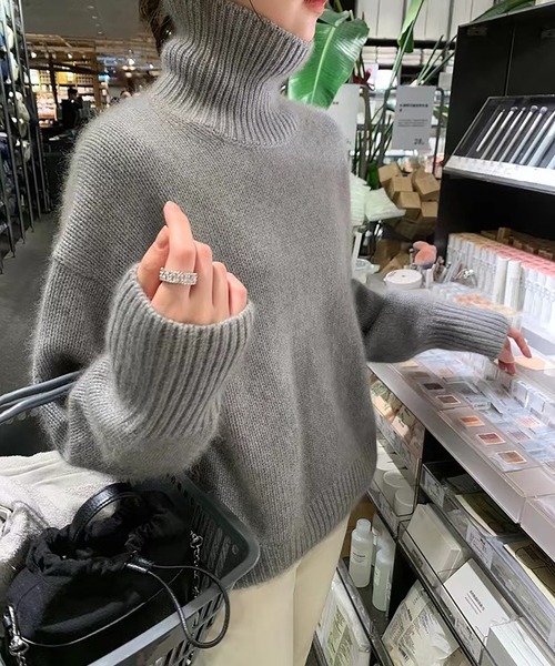 「Girly Doll」 長袖ニット F グレー レディース_画像3