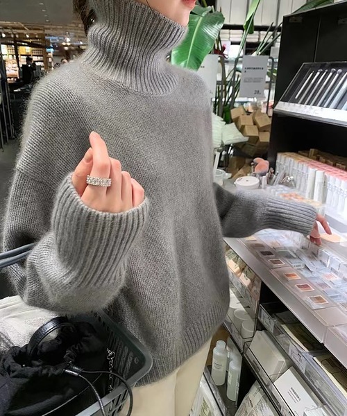 「Girly Doll」 長袖ニット F グレー レディース_画像7