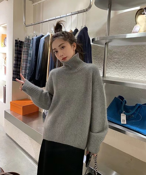 「Girly Doll」 長袖ニット F グレー レディース_画像9