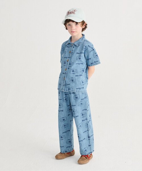 ブラウス シャツ 総柄Pickle The Dog 半袖シャツ「キッズ」 キッズ 子供服 男の子 女の子の画像
