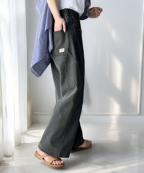 「Java」 デニムパンツ LARGE ブルー レディース_画像9