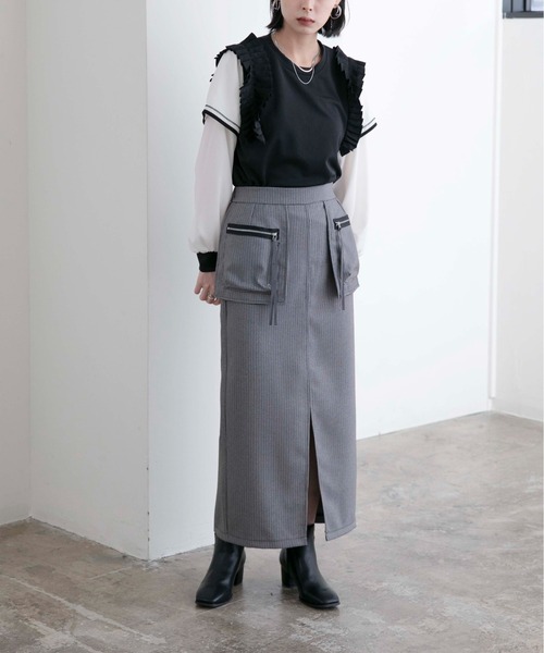 「Eimee Law」 タイトスカート 38 ベージュ レディース_画像2