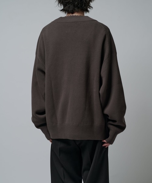 「Lui's」 ニットカーディガン S スカイブルー メンズの画像