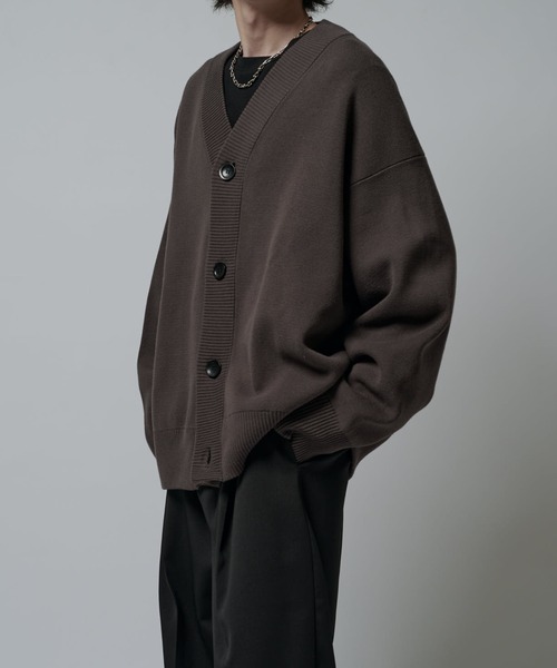 「Lui's」 ニットカーディガン S スカイブルー メンズの画像