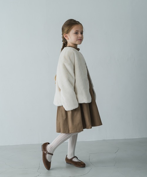 「riziere」 「KIDS」ノーカラージャケット 130 ブルーグレー キッズ_画像7