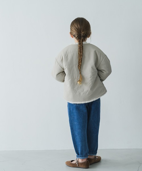 「riziere」 「KIDS」ノーカラージャケット 130 ブルーグレー キッズ_画像8