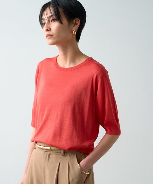 Loungedress（ラウンジドレス） ニット セーター シルク半袖ニット