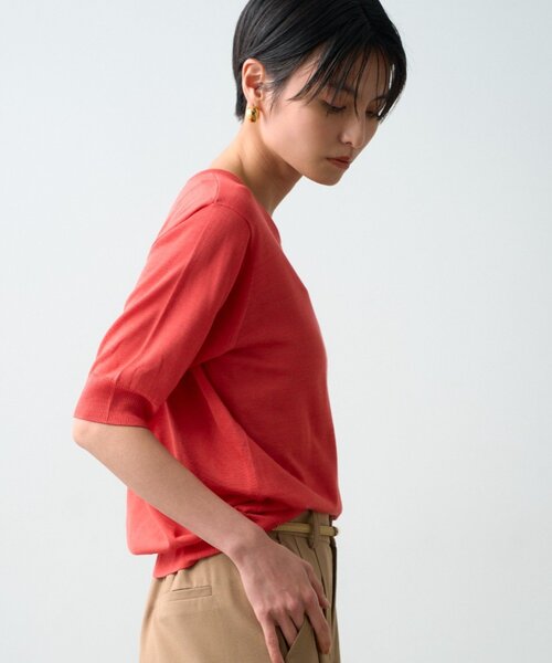 Loungedress（ラウンジドレス） ニット セーター シルク半袖ニット