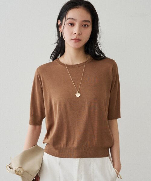 Loungedress(ラウンジドレス) ニット セーター シルク半袖ニット Loungedress(ラウンジドレス) ニット セーター シルク半袖ニット