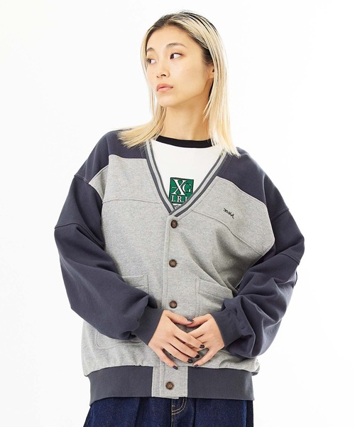 「X-girl」 カーディガン S ブルー レディースの画像