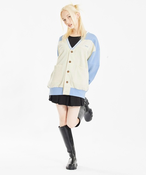 「X-girl」 カーディガン S ブルー レディースの画像