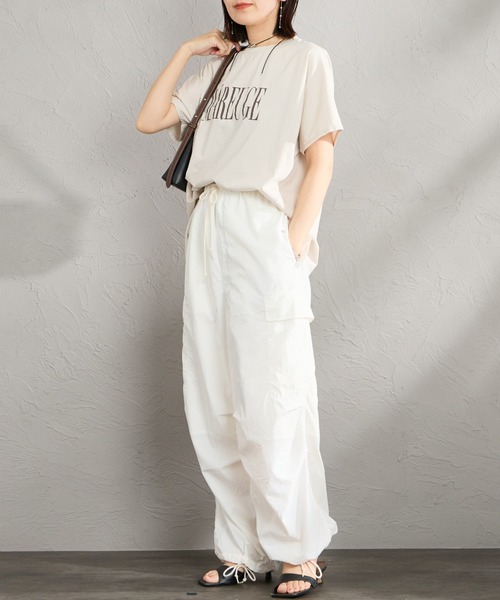 tシャツ 「MICA＆DEAL/マイカアンドディール」 別注 ワイドシルエット MAREUGE プリントTシャツ レディースの画像