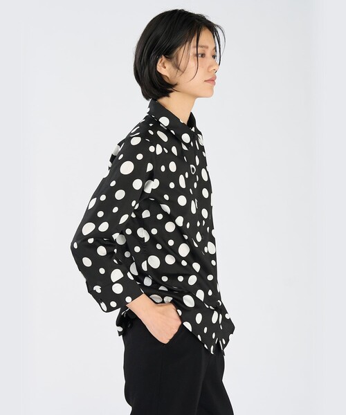 agnes b.（アニエスベー） ブラウス シャツ ドット コットン 長袖