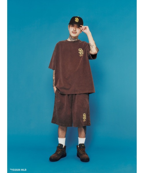 KEBOZ（ケボズ） ワイドパンツ パンツ × MLB SAN DIEGO PADRES LOGO