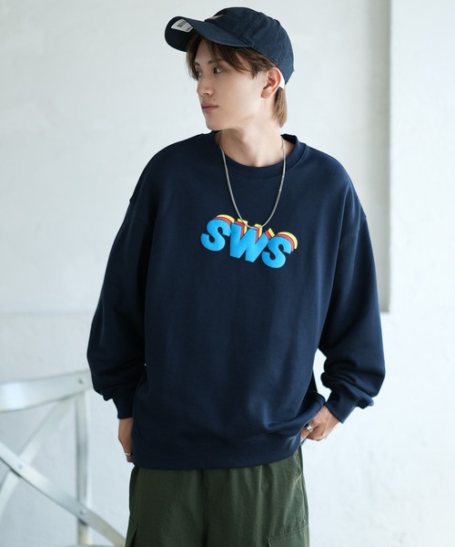 「SIDEWAY STANCE」 スウェットカットソー LARGE ブラック メンズ_画像2