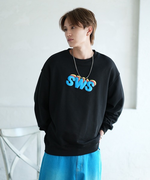 「SIDEWAY STANCE」 スウェットカットソー LARGE ブラック メンズ_画像5