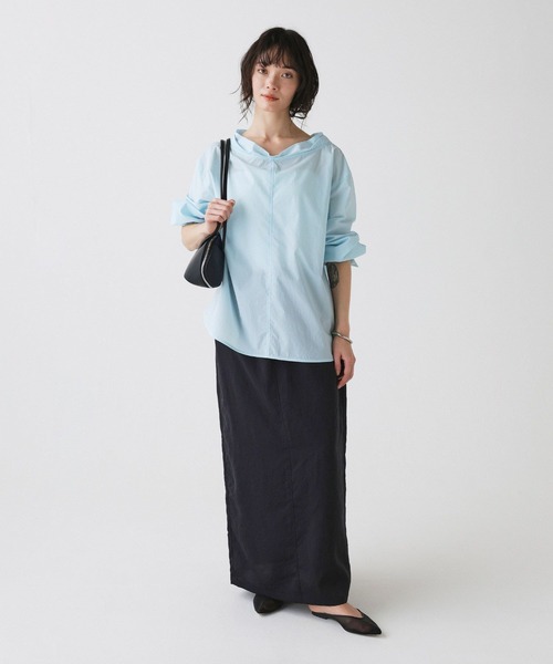 uvカット ブラウス シャツ 「多機能素材」ボトルネックブラウス レディースの画像