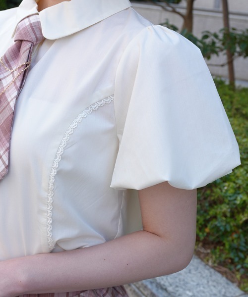 axes femme POETIQUE ブラウス シャツ チェーンネクタイ付きBL