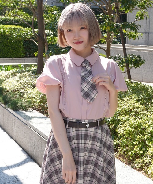 ちょっちょ♡様確認用 axes femme POETIQUE ブラウス シャツ チェーンネクタイ付きBL