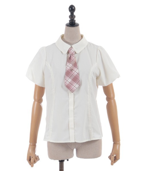 axes femme POETIQUE ブラウス シャツ チェーンネクタイ付きBL