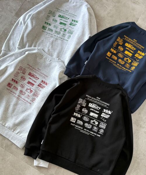 「FFEIN」 スウェットカットソー SMALL グレー メンズ_画像2