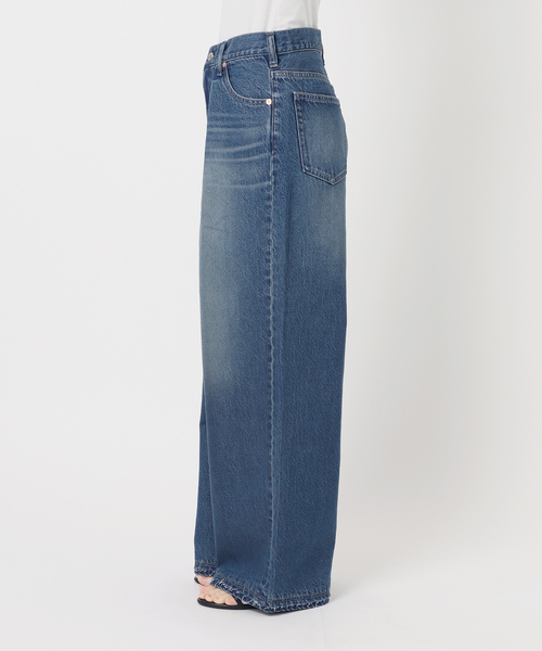 ワイドパンツ ジーンズ デニム デニムパンツ 「追加」ウォッシャブル / DU JOUR / デュ ジュール PEG TUCK JEAN レディースの画像