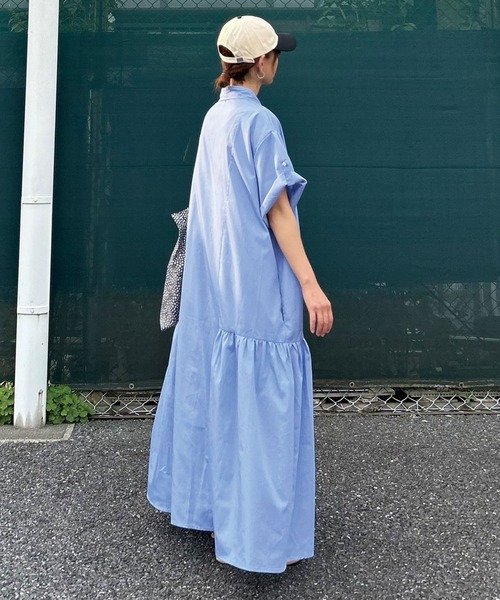 「CORNERS」 半袖ワンピース L ブラック レディース_画像6
