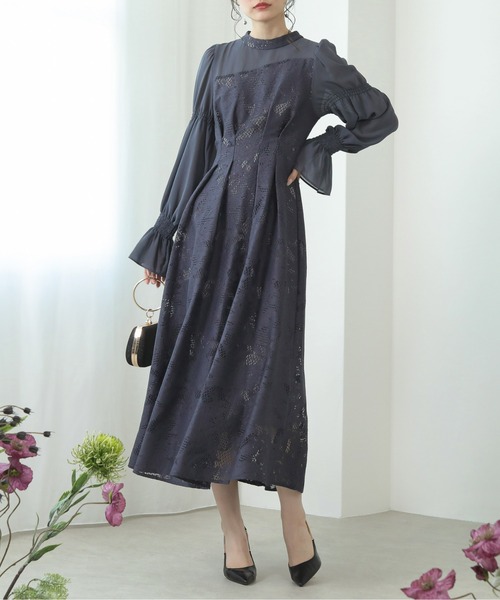 「Kana」 長袖ワンピース M ブラック レディース_画像9