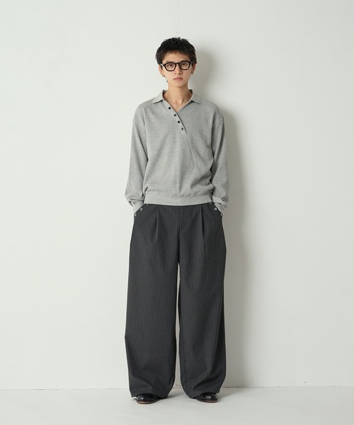 「Adoon plain」 長袖Tシャツ MEDIUM ブラック メンズ_画像6