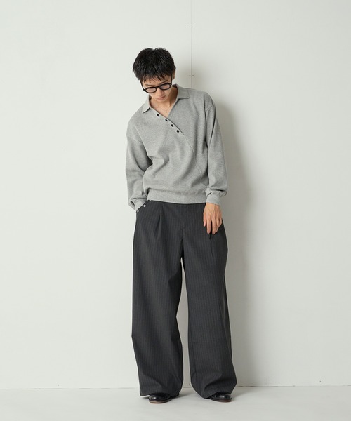 「Adoon plain」 長袖Tシャツ MEDIUM ブラック メンズ_画像7