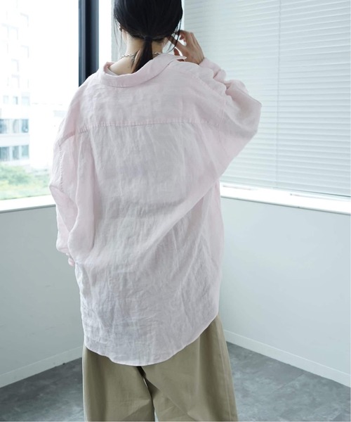【ジャーナルスタンダードラックス】リネンシャツ　ブラウス　オーバーサイズ　黒 JOURNAL STANDARD LUXE（ジャーナルスタンダード ラックス） リネン